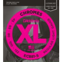 DADDARIO ECB81-5 BAS GİTAR TEL SETİ, 5 TELLİ, CHROMES, REGULAR LIGH