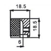 VALENCIA MNB1BK GİTAR POT. DÜĞME BAŞLIĞI (KUBBELİ) METAL, SİYAH, (