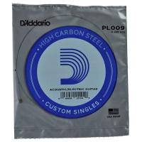 DADDARIO PL009 ELEKTRO VE AKUSTİK TEK TEL, E-(Mİ), HIGH CARBON ST