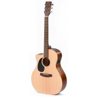 Ditson GC-10EL Grand Om Solak Elektro Akustik Gitar (Natural)