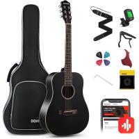 Donner DAT-110D Dreadnought Travel Akustik Gitar Seti (Siyah)