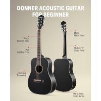 Donner DAT-110D Dreadnought Travel Akustik Gitar Seti (Siyah)