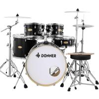 Donner DDS-520 5-Parça 22" Akustik Davul (Siyah)