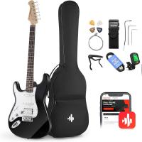 Donner DST-100BL Solak Elektro Gitar Seti (Siyah)