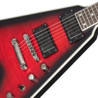 Epiphone Dave Mustaine Prophecy Flying V Figured Elektro Gitar (Aged Dark Red Burst)