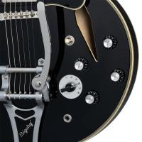 Epiphone Shinichi Ubukata ES-355 Custom Bigsby Semi-hollowbody Elektro Gitar (Ebony)