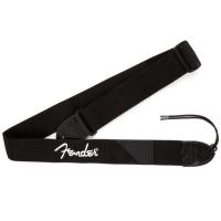 Fender 2" BLK Poly Strap w/ WHT Fender Logo