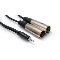 HOSA 3.5 mm. TRS (M) <-> Dual XLR (M) Stereo Breakout kablo, 2 mt.