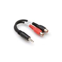 HOSA 3.5 mm. TRS (M) <-> Dual RCA (F) Stereo Breakout kablo