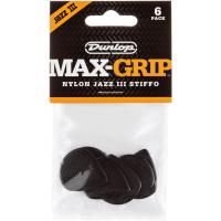 Jim Dunlop 471P3S Nyl Max Grip Jazz III 6'lı Paket Pena (Siyah)