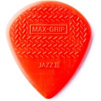 Jim Dunlop 471P3N Nyl Max Grip Jazz III 6'lı Paket Pena (Kırmızı)