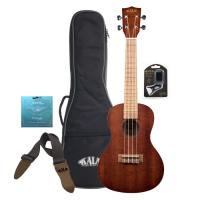 Kala Mahogany Tenor Ukulele Bundle W/ Bag, Tuner, Strap & Strings