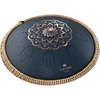 Meinl Sonic Energy OSTD2NBE Octave Steel Floral Design D Amara 16" Tongue Drum (Navy Blue)