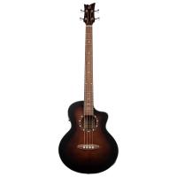 Ortega D7CE-BFT-4 Deep Series 7 Cutaway Akustik Bas Gitar (Burbon Burst)