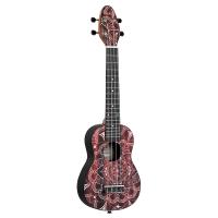 Ortega K2SS-RKC Keiki Super Scale Soprano Ukulele Seti (Red Kaleidoscope)