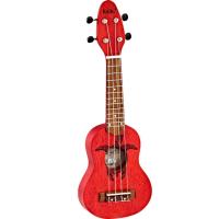 Ortega Keiki Turtle Soprano Ukulele (Fire Red)