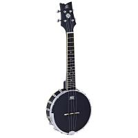 Ortega OUBJ100-SBK Banjo Ukulele (Semi Satin Black)