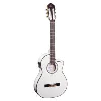 Ortega RCE145WH Thinline Elektro Klasik Gitar (Beyaz)