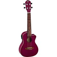 Ortega RURUBY-CE Elektro Concert Ukulele (Raspberry, Satin)