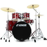 Sonor AQX Studio 5-Parça Akustik Davul Seti (Red Moon Sparkle)