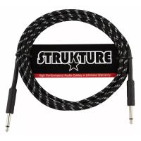 Strukture Enstrüman Kablosu (Vintage Black/silver 3 Metre Straight - Straight)