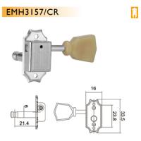 VALENCIA EMH3157CRR3L3 ELEKTRO GİTAR BURGUSU, 6'LI SET, 3 SAĞ+3 SOL, KROM