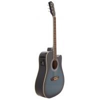 Washburn WA90CEBLB Elektro Akustik Gitar